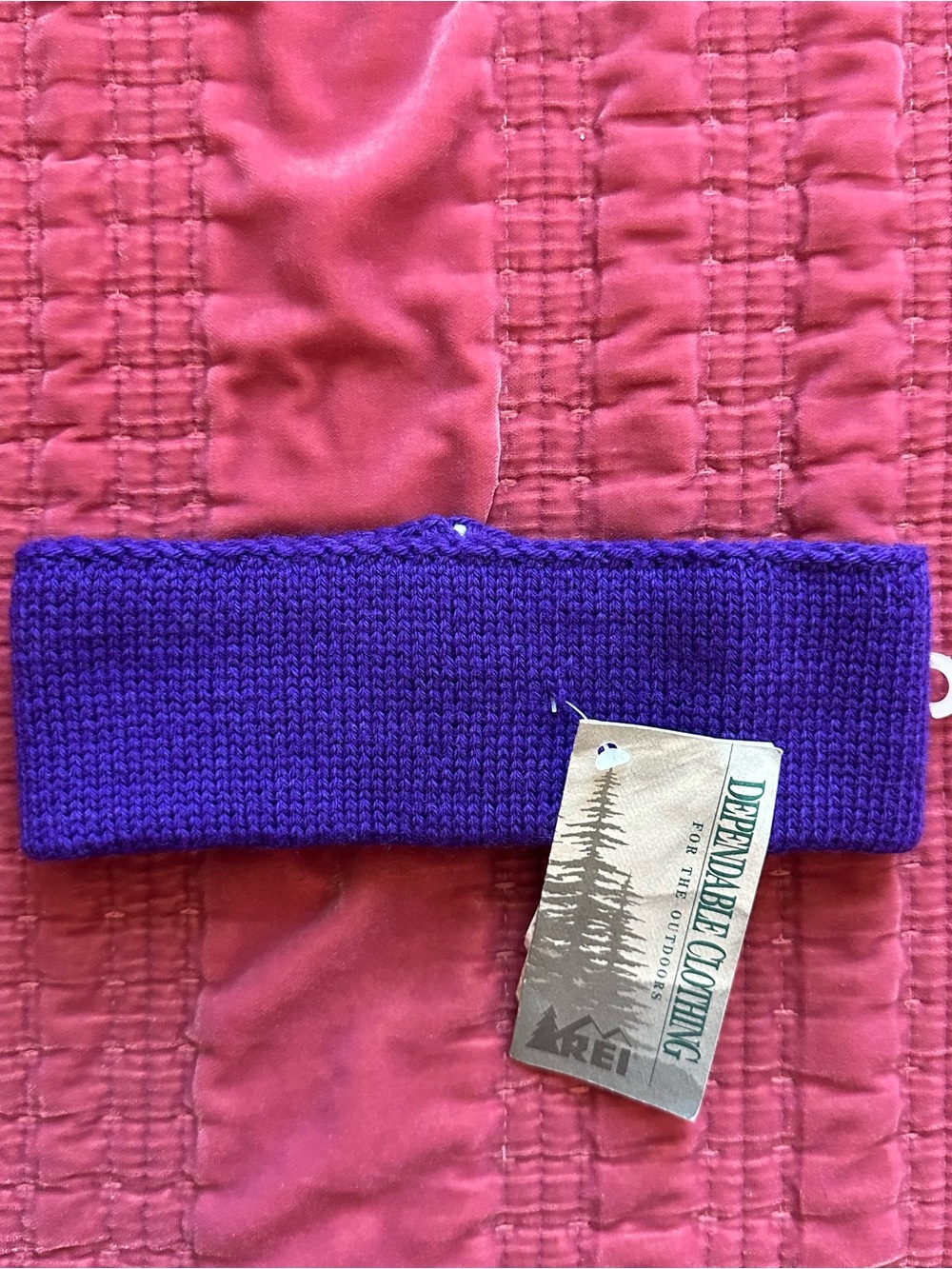 Vintage REI Purple Wool Headband / Earwarmer